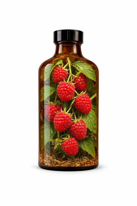 Rubus idaeus folia et fructus - Raspberry leaf & fruit